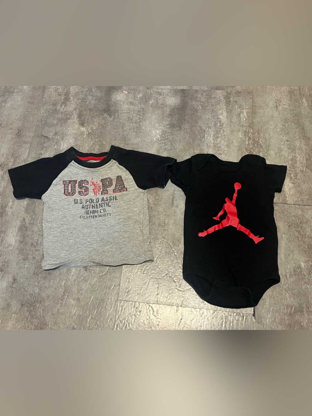 U.S Polo Assn. and Air Jordan Tshirt Bundle Size 12 to 24 Months